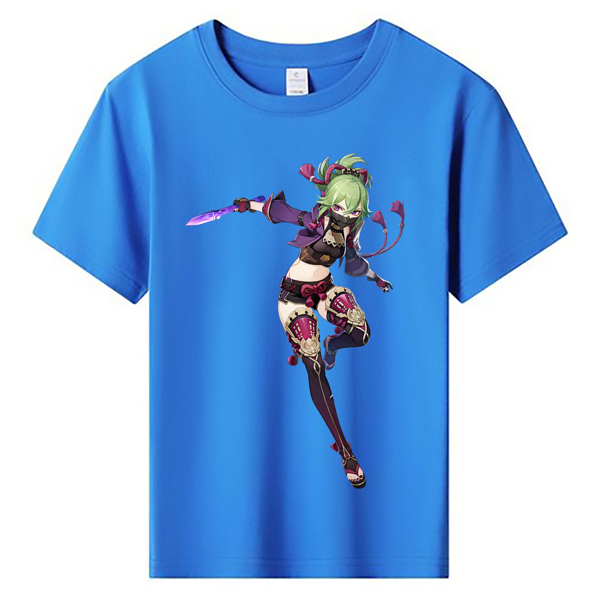 げんし神  久岐忍 くき しのぶ genshin Kuki Shinobu 綿100％キッズTシャツ（フロントプリント）